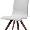 Homeroots White Faux Leather & Metal Dining Chair 21 x 21 x 33 in. 370650